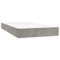 vidaXL Posteľný rám boxsping s matracom bledosivý 90x190 cm zamat