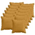 vidaXL Poťah na podložku 12 ks HOUTEN Žltá 40 x 40 cm manšestr