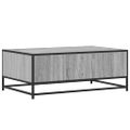 vidaXL Konferenčný stolík sivý sonoma 90x57x35cm kompozit. drevo a kov