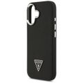 Púzdro Guess Grained Triangle Logo MagSafe pre iPhone 17 čierne