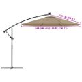 vidaXL Náhradná látka pre záhradný slnečník, béžová 350 cm