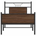 vidaXL Posteľný rám bez matraca hnedý dub 80x200 cm kompozitné drevo