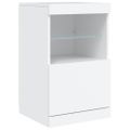 vidaXL Komoda s LED svetlami biela 41x37x67 cm