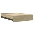 vidaXL Posteľný rám bez matraca dub sonoma 140x190 cm kompozitné drevo