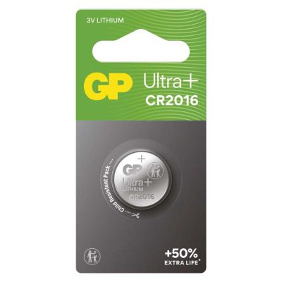 Lítiová gombíková batéria GP Ultra Plus CR2016, 1 ks