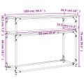 vidaXL Konzolový stolík hnedý dub 100x35,5x75 cm kompozitné drevo