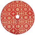 vidaXL Luxusná vianočná sukňa s ponožkou červená 122 cm látková