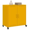 vidaXL Komoda horčicovožltá 68x39x72 cm oceľ