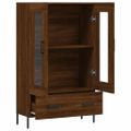 vidaXL Vysoká skrinka hnedá dub 69,5x31x115 cm kompozitné drevo