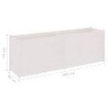 vidaXL Záhradný kvetináč biely 200x50x70 cm masívne borovicové drevo
