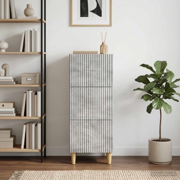 vidaXL Zásuvkový kabinet Betónovo sivá 33 x 34,5 x 90 cm