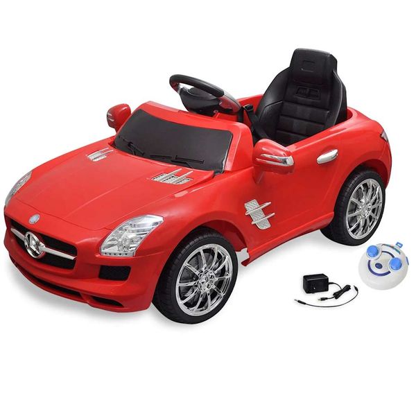 Detské elektrické auto s ovládačom červené Mercedes Benz SLS AMG 6 V