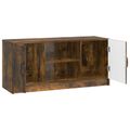 vidaXL TV skrinka Dymový dub 102 x 34,5 x 47 cm Kompozitné drevo