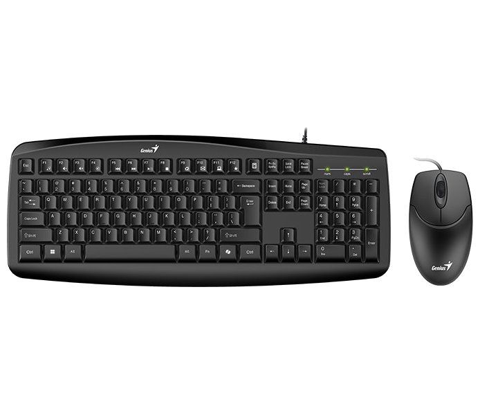 POŠKOZENÝ OBAL - GENIUS Smart KM-200/ Drátový set/ Copilot/ USB/ černá/ CZ+SK layout Set klávesnice a myši, drátový, CZ+SK layout, USB, Copilot klávesa, cerný - POŠKOZENÝ OBAL
