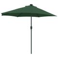 vidaXL Záhradný slnečník 294 x 150 x 224 cm Polyester a oceľ Zelená