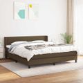 vidaXL Boxspring posteľ s matracom tmavohnedá 160x200 cm látka