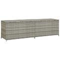 vidaXL Záhradný úložný box sivý 200x50x60 cm polyratanový