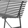 vidaXL Záhradná lavička 150 cm, oceľ, antracitová