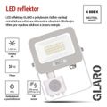 LED reflektor GLARO EMOS ZS2324W s pohybovým čidlom, 20 W, biely, IP54, 2000 lm, neutrálny biely