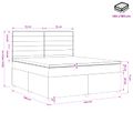 vidaXL Posteľ boxspring s matracom Tmavohnedá 140 x 190 cm Látka