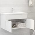 vidaXL Skrinka pod umývadlo, biela 80x38,5x46 cm, kompozitné drevo