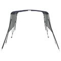 vidaXL Strieška Bimini s 3 oblúkmi a sieť. stenami 183x(137-152)x137cm