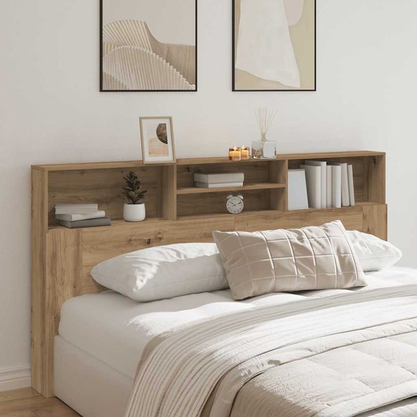 vidaXL Skrinka na čelo postele dub artisian 200x19x103,5cm komp. drevo