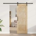 vidaXL Posuvné dvere Prírodná 73,5 x 211 cm Borovicový masív