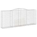 vidaXL Oblúkové gabiónové koše 2ks 400x50x160/180cm pozinkované železo