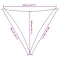 vidaXL Tieniaca plachta 160 g/m² tmavozelená 3,6x3,6x3,6 m HDPE