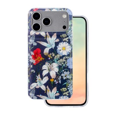 Puzdro Glow Glam pre iPhone 17 Pro Max 6,9" modré
