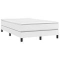 vidaXL Posteľný rám s boxspringom biely 120x200 cm umelá koža