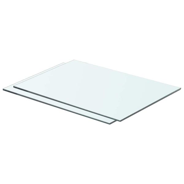 vidaXL Poličky 2 ks panel z priehľadného skla 50x30 cm