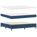vidaXL Posteľ s pružinovým rámom s vankúšom Modrá 200 x 200 cm látka