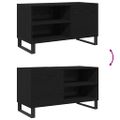 vidaXL Skrinka na gramofónové platne Čierny dub 85 x 38 x 48 cm