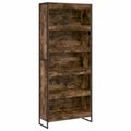 vidaXL Knižnica 80 x 30 x 189,5 cm Kompozitné drevo Dymová dub