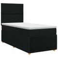 vidaXL Posteľ boxspring s matracom Čierna 100 x 200 cm Látka