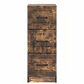 vidaXL Zásuvkový kabinet Dymový dub 33 x 34,5 x 87 cm Kompozitné drevo