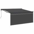 vidaXL Sklopná markíza Antracit 350 x 250 cm Polyester a hliník