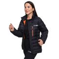 Dámska bunda Puffer Black/Orange - GymBeam, veľkosť M, veľkosť oblečenia M