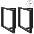vidaXL Nohy k jedálenskému stolu v tvare T, 2 ks, čierne, 90x35x(72-73) cm, oceľ