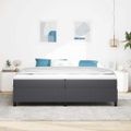 vidaXL Posteľ s pružinovým rámom Tmavo šedá a biela 200 x 200 cm