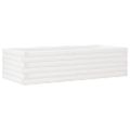 vidaXL Záhradný kvetináč biely 90x40x23 cm borovicový masív