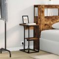 vidaXL Nočný stolík Dymová dub 41,5 x 26 x 60,5 cm Kompozitné drevo