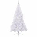 vidaXL Umelý vianočný stromček Biela 240 cm PVC a oceľ