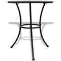 vidaXL Bistro stolík, tehlová farba 60 cm, mozaikový