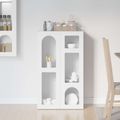 vidaXL Servírovacia skriňa ELST Vysoký lesk bielej 59 x 35 x 100,5 cm