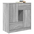 vidaXL Komoda so zásuvkami a dvierkami, sivá sonoma 70,5x34x74,5 cm
