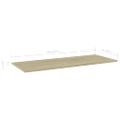 vidaXL Prídavné police 4 ks, dub sonoma 100x40x1,5 cm, drevotrieska