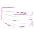 vidaXL Posteľný rám boxsping s matracom tmavozelený 100x210 cm zamat